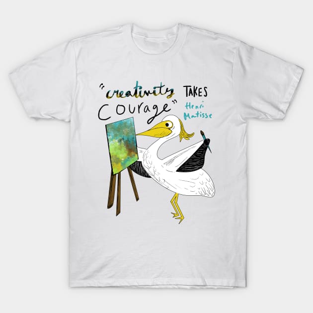 Painting Pelican T-Shirt by MSBoydston